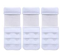 Extensions pour soutien-gorge 3 Crochet Bra Extenders 3 Hook Élastique Attaches de Soutien-Gorge (Blanc)