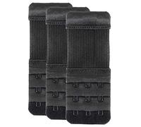 Extensions pour soutien-gorge 3 Crochet Bra Extenders Élastique Attaches de Soutien-Gorge (3 Crochets, Noir, 1,27 cm (1/2 pouce) espacement)