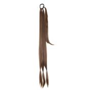 Extensions queue de cheval synthétiques DIY, tresses boxe, corde cheveux for femmes, Fiber haute température, noire et brune(M2-30)