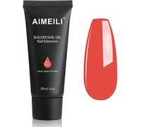 Extention Gel Pour Ongles Jelly Ambre, Builder Construction Gel 30ml Faux Ongles Quick Building Uv Led Vernis Semi Permanent - Rouge 064
