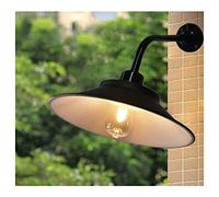 Exterieur Applique Murale,Industrielle Étanche IP45 Appliques Murales Vintage Retro Mur Lanterne Appliques Avec Noir émail Abat-Jour Decoratif Luminaire pour éclairage Couloir Jardin Terrasse Garage,B