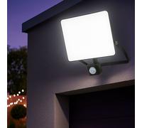 Spot extérieur LED avec détecteur de mouvement Applique murale avec capteur, spot réglable, 50W 6000Lm blanc chaud, LxlxH 21,7 x 24,1 x 8,9 cm