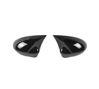 Extérieur Coque De Rétroviseur pour Fiat pour Punto 500 2009-2018 Couvercle Rétroviseur Latéral Autocollant Garniture Boîtier Porte Extérieure(Gloss Black)