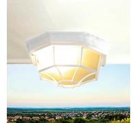 Extérieur Deckenleuchte Blanc E27 Verre Intempéries Ø27cm Balcon Jardin Entrée,