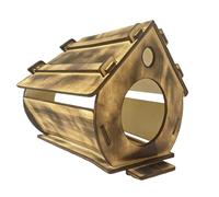 Extérieur des volières - Maison suspendue en bois, habitat ailé dans la cour, caisse pour se planter dans des bûches, cabane pour se planter sur des pins, pot rustique de sanctuaire pour cour, canards