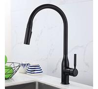 extérieur, d'évier Types Modes Sortie, robinets pivotants 360 degrés, Eau Chaude Froide à Un Seul Trou du Robinet de Cuisine, Noir