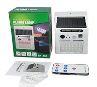 Extérieur - Dissuasif Animaux à l'énergie Solaire, Capteur de Mouvement Activé | Son D'alarme Étanche IP65, 3 Modes D'éclairage pour Une Protection Efficace Contre Les Cerfs, Les Mouffettes