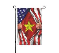 Extérieur Drapeau De Noël 30X45Cm Amérique États-Unis Américain Et Vietnam Vietnamien Welcome Drapeau De Jardin Élégant Signes De Jardin Pour Jardin, Vacances, Décoration