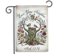 extérieur drapeaux Aime ton prochain Drapeau Chambre à Coucher 30x45cm | Drapeau De Jardin Décoration pelouse drapeaux pour intérieure Pelouse Jardin