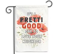 extérieur drapeaux Aime ton prochain - Message inclusif Arredamento | 30x45cm pelouse drapeaux personnalisés Drapeau De Jardin pour intérieure extérieure Pelouse