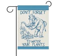 extérieur drapeaux Blue Elephant N'oublie pas Drapeau Balcon 30x45cm | Bannière drôle pelouse drapeaux pour extérieure intérieure fête d'anniversaire