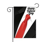 extérieur drapeaux Bonne fête des pères ! Costume de papa, cravate Flagge | Festival 30x45cm Durable pelouse drapeaux ésistantes à la décoloration Drapeau De Jardin fête Jardin