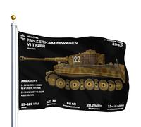 extérieur drapeaux Chars allemands Tiger 1 et pelouse drapeaux