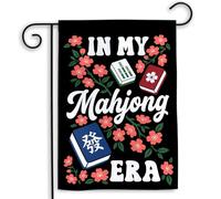 extérieur drapeaux Dans mon ère Mahjong tuile Mahjong Jardin 30x45cm | Drapeau De Jardin résistant Drapeau pour extérieure Toutes les saisons Patio