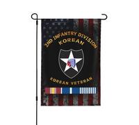 Extérieur Drapeaux De Cour 30X45Cm 2E Division D'Infanterie - Vétéran De Corée Drapeaux De Vacances Élégant Drapeau De Noël Pour Décoration, Cour, Maison