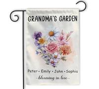 extérieur drapeaux Fleur personnalisée pour le mois de pelouse drapeaux | Festival Décoration 30x45cm Bannière Durable Drapeau De Jardin pour Patio Balcon Toutes les saisons
