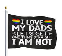 extérieur drapeaux J'aime mes papas. Soyons pelouse drapeaux