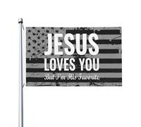 extérieur drapeaux Jésus t'aime, mais je suis pelouse drapeaux | Drapeau De Jardin ésistantes à la décoloration Bannière pour fête d'anniversaire Balcon Arredamento