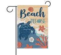 extérieur drapeaux L'été la plage est mon bonheur Bannière Patio 30x45cm | pelouse drapeaux résistant Drapeau pour Toutes les saisons Porche extérieure