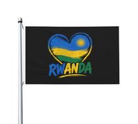 extérieur drapeaux Rwanda pelouse drapeaux | Bannière ésistantes à la décoloration Drapeau De Jardin pour Porche Toutes les saisons intérieure