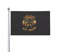 extérieur drapeaux Vivre vite, manger des pelouse drapeaux