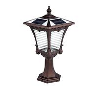 Extérieur en aluminium solaire poteau lumineux clôture borne colonne lampe jardin extérieur pilier lampe étanche IP65 porte réverbère cour stigmatisation lumière luminaire pelouse porche pont Ga
