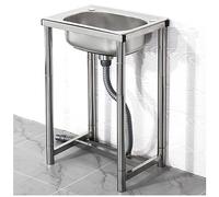 Extérieur Évier en Acier Inoxydable, Évier de Cuisine Lavabo À Une Cuve, Évier de Camping, Evier Restaurant Commercial, Facile À Nettoyer (Size : 45x39x45cm/17.7x15.3x17.7in)