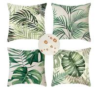 Extérieur Housses de Coussin 40x40 cm Lot de 4 Housse Coussin couleur du pistolet Housse Coussin Canapé Maison Coussin Extérieur Imperméable Lin Coussin Canapé Decoratif pour Chambre Chaise Jardin
