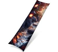 Extérieur Impermeable Housse de Coussin, 30x90 cm Lot de 1 Arbre RivièRe Décoratif Canapé Taie d'oreiller pour Automne Exterieur Salon de Jardin Patio Chambre Décor Flax Coussin PjY4149 7-9