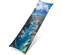 Extérieur Impermeable Housse de Coussin, 40x120cm Lot de 1 Ciel OcéAn Décoratif Canapé Taie d'oreiller pour Automne Exterieur Salon de Jardin Patio Chambre Décor Velours Coussin PjY6905 S-U