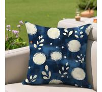 Exterieur Imperméable Housses de Coussin 30x30 cm Lot de 1 Lin Housse Coussin Bleu Coussins Décoratifs avec Fermeture Éclair Invisible Pillow Case pour Jardin Terrasse Canapé Banc, Plantes 2h-586