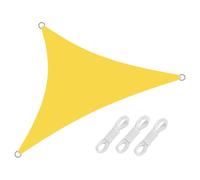 Extérieur Jardín Auvents Voile D’ombrage Imperméable Anti-UV Toile Ombrage Triangulaire 3x3x3 4x4x4m, Avec Corde, Indéchirable Filet D'ombrage Pour Patio/Serre/Pergola/Pet House(Yellow,3x3x4.3m)