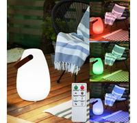 Lampe de table extérieure Batterie Jardin Lampe de table extérieure USB rechargeable, dimmable avec télécommande changement de couleur portable, 1x LED 0,7W 55lm 3000K, DxH 14x20 cm