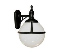 Extérieur Lampe Murale Noir Blanc Boule Parasol Cour IP44 Vintage Glenn Porte