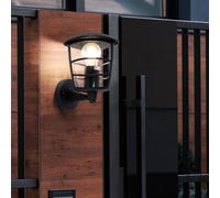 Extérieur Maison Éclairage Mural Aluminium Façades Lampe Jardin Lanterne Noir