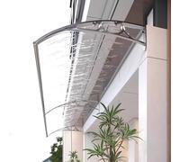 Extérieur Marquise Auvent De Porte Et Fenêtres, pour Terrasse Porche, Toit Marquises Abri en Polycarbonate, Supports en Aluminium, Protection UV/Neige(Clear,80 * 120cm/32 * 47in)