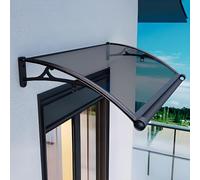 Exterieur Marquise pour Fenêtre, Auvent De Porte D'entrée en Polycarbonate, Support en Alliage D'aluminium, pour Protection UV, Pluie Et Neige(Gray,60 * 240cm/24 * 94in)