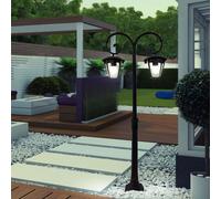 Réverbère LED Pôle Jardin 140 CM Lanterne Seule Noir Aluminium V-TAC