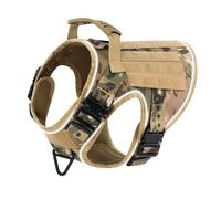 Extérieur Réfléchissant À L'extérieur Military Tactical Training Training Hunting Walking Harness Gest avec 4 Boucles en Métal Carrier De Chien en Nylon Réglable pour Les Grands Chiens,Un,S