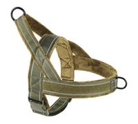 Extérieur Réfléchissant sans Traction Huissier De Chien Tactique Militaire Harnais pour Le Bulldog De Bulldog Lèvre Allemand De Bulldog Labrador,Vert,L