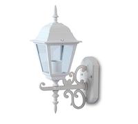 Extérieur Rustique V-TAC Vintage Style E27 Lanterne murale ascendante (petite) blanche mat IP44 pour jardin, façades, porche, couloirs, allées