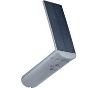 Extérieur Solaire Applique Murale Ilias IP44 3000K 100 Lumen Détecteur Alugrey
