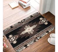 Extérieur Tapis Retrona Ethnique Aztèque du Sud-Ouest des États-Unis Absorbant Tapis Entree Antidérapant Paillasson D'Entree pour Chambre Cuisine Patio 60X40Cm