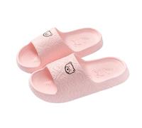 Extérieur Walking Thin Solid Color Cute Cartoon Pattern Non-slip Tongs Décontracté Chaussures Femmes's Slippers Plage Sandales