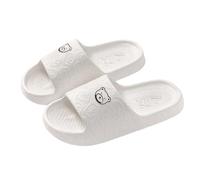 Extérieur Walking Thin Solid Color Cute Cartoon Pattern Non-slip Tongs Décontracté Chaussures Femmes's Slippers Plage Sandales