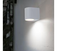 1 pz Wall Sleek Wall Fitting Round White Body 1Way IP44