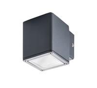 Extérieure Anthracite Aluminium Verre GU10 Carré IP44 Wandleuchte Entrée, Balcon