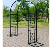 Extérieure Arche de jardin Treillis avec base, pergola en métal antirouille, large Arceau à rosiers,Arceau à jardin pour fleurs, plantes grimpantes, légumes et fruits, 230 x 40 cm(Vert,H230 x L340cm)
