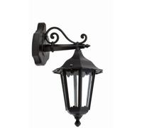 Extérieure IP44 Rustique Aluminium Noir E27 Élégant Leora Wandleuchte Maison