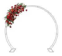 Extérieure Support Rondes de Fleurs Ballon Rond Métal 2,4 m, Arche de Mariage Ronde, Pour Noël, Mariage et Remise de Diplôme, fête